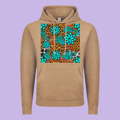 Leopard Gemstone Seamless Pattern Vintage Hoodie Designed By Bundleandbundleshop