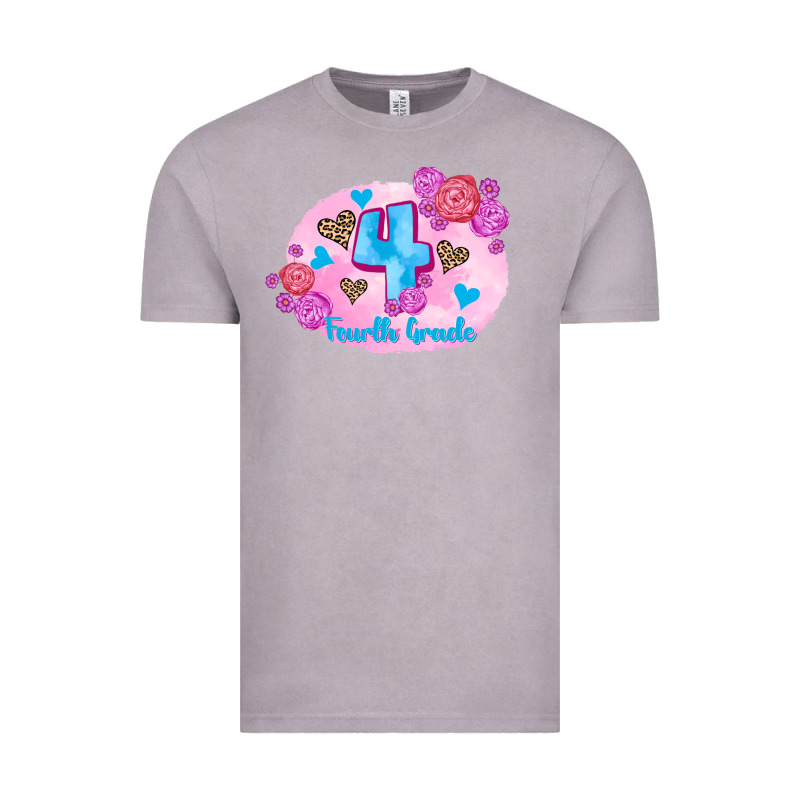 Back To School Flowers Fourth Grade 3200x2400 Vintage Tee by AdoDesignShop | Teevron