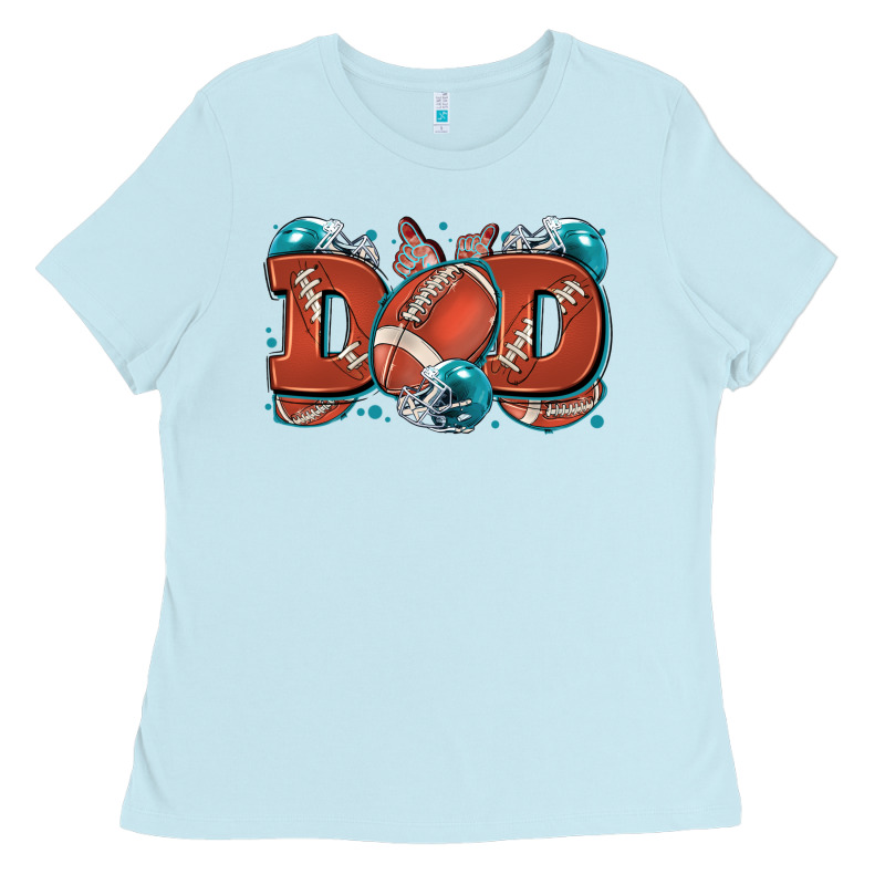 Dad American Football Ladies Tee by Zillion Design Studio | Teevron
