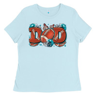 Baby Blue dad American football Ladies Tee - Zillion Design Studio