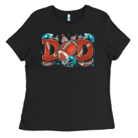 Black dad American football Ladies Tee - Zillion Design Studio