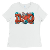 White dad American football Ladies Tee - Zillion Design Studio