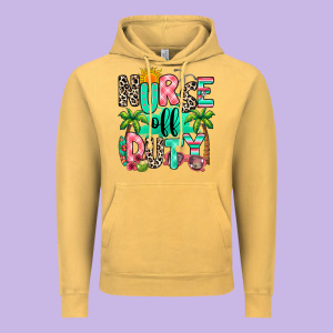 Nurse Off Duty Summer Break Vintage Hoodie Designed By Ranaportraitstore