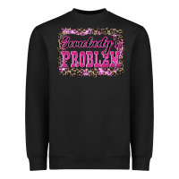 Black Western Somebody's Problem Heavyweight Sweatshirt - LillyAllenDesigns