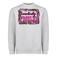 Heather Grey Western Somebody's Problem Heavyweight Sweatshirt - LillyAllenDesigns