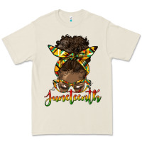Bone juneteenth black woman messy bun Premium Tee - HRA Design Shop
