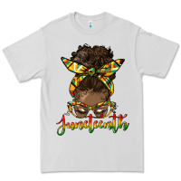 Dove Grey juneteenth black woman messy bun Premium Tee - HRA Design Shop