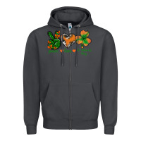 Smoke Peace Love St.Patrick's Day Zipper Hoodie - BundleAndBundleShop