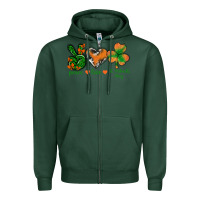 Sports Green Peace Love St.Patrick's Day Zipper Hoodie - BundleAndBundleShop