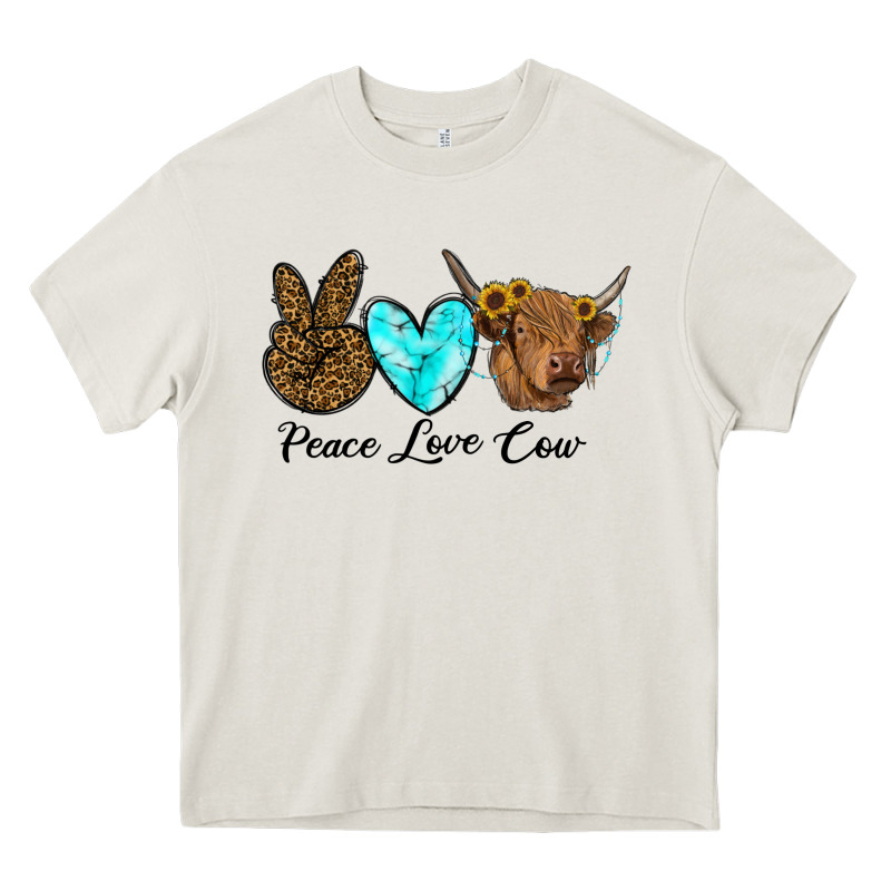 Peace Love Cow Heavy Core Tee by RanaPortraitStore | Teevron