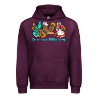 Mauve Wine peace love phlebotomy Urban Hoodie - OliviaCreatesArt