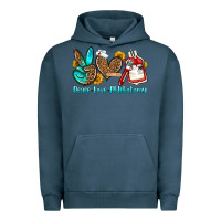 Pigment Midnight Navy peace love phlebotomy Urban Hoodie - OliviaCreatesArt