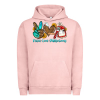 Pigment Salmon peace love phlebotomy Urban Hoodie - OliviaCreatesArt