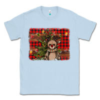 Dusty Blue reindeer trees background Classic Tee - AdoDesignShop