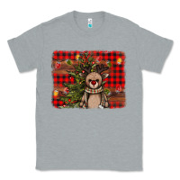 Heather Grey reindeer trees background Classic Tee - AdoDesignShop