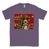 Lavender reindeer trees background Classic Tee - AdoDesignShop