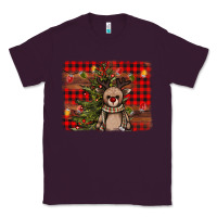 Plum reindeer trees background Classic Tee - AdoDesignShop