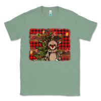 Sage reindeer trees background Classic Tee - AdoDesignShop