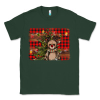 Sports Green reindeer trees background Classic Tee - AdoDesignShop