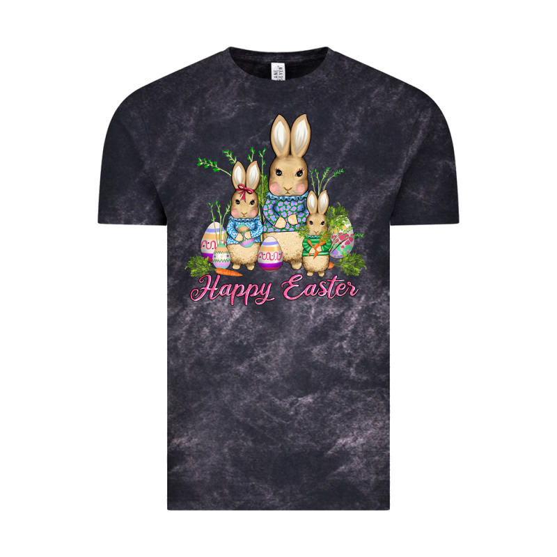 Easter Bunny Family Wıth Carrots And Eggs Vintage Tee by AdoDesignShop | Teevron