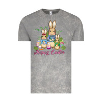 Cloud Rock easter bunny family wıth carrots and eggs Vintage Tee - AdoDesignShop