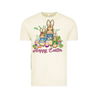 Vintage Arctic easter bunny family wıth carrots and eggs Vintage Tee - AdoDesignShop