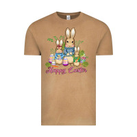 Vintage Camel easter bunny family wıth carrots and eggs Vintage Tee - AdoDesignShop