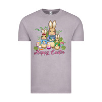 Vintage Zinc easter bunny family wıth carrots and eggs Vintage Tee - AdoDesignShop