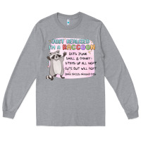Heather Grey just realized im a raccoon Long Sleeve Tee - MaliasSmallBusiness