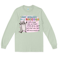 Matcha just realized im a raccoon Long Sleeve Tee - MaliasSmallBusiness