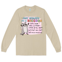 Mushroom just realized im a raccoon Long Sleeve Tee - MaliasSmallBusiness