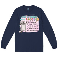 Navy just realized im a raccoon Long Sleeve Tee - MaliasSmallBusiness