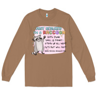 Toasted Coconut just realized im a raccoon Long Sleeve Tee - MaliasSmallBusiness