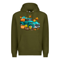 Army Green Fall Farm Truck Premium Hoodie - texasbilliewilder