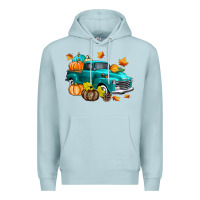 Blue Mist Fall Farm Truck Premium Hoodie - texasbilliewilder