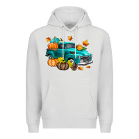 Dove Grey Fall Farm Truck Premium Hoodie - texasbilliewilder
