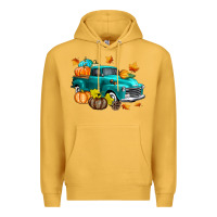 Mustard Fall Farm Truck Premium Hoodie - texasbilliewilder