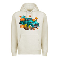 Oatmeal Heather Fall Farm Truck Premium Hoodie - texasbilliewilder