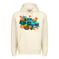 Sandshell Fall Farm Truck Premium Hoodie - texasbilliewilder