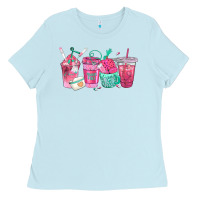 Baby Blue nurse fuel coffee cups Ladies Tee - texasbilliewilder