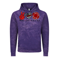 Cloud Purple peace love back to red Vintage Hoodie - Artiststas