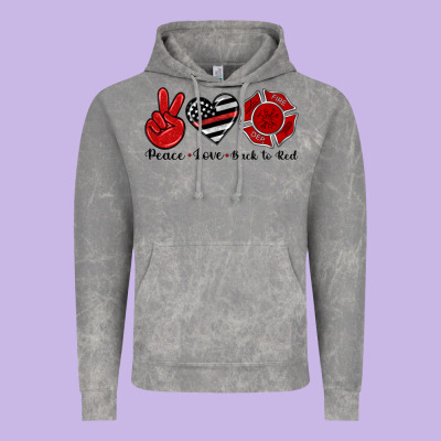 Peace Love Back To Red Vintage Hoodie Designed By Artiststas