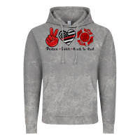 Cloud Rock peace love back to red Vintage Hoodie - Artiststas