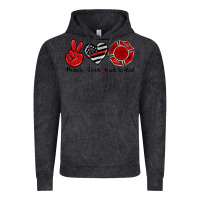 Vintage Black peace love back to red Vintage Hoodie - Artiststas