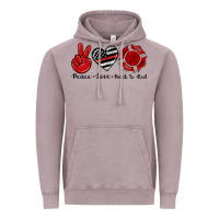 Vintage Zinc peace love back to red Vintage Hoodie - Artiststas