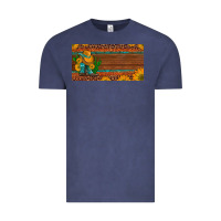 Vintage Denim custom cowboy boots sunflowers and cactus license plate Vintage Tee - Artiststas