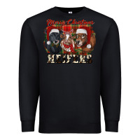 Black Merry Christmas Premium Sweatshirt - RanaPortraitStore