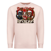 Pale Pink Merry Christmas Premium Sweatshirt - RanaPortraitStore