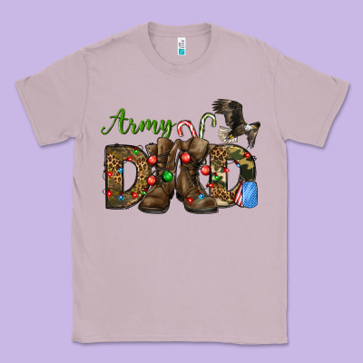 Christmas Army Dad Classic Tee Designed By Nancycooperartshop