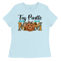 Baby Blue western toy poodle mom Ladies Tee - RanaPortraitStore